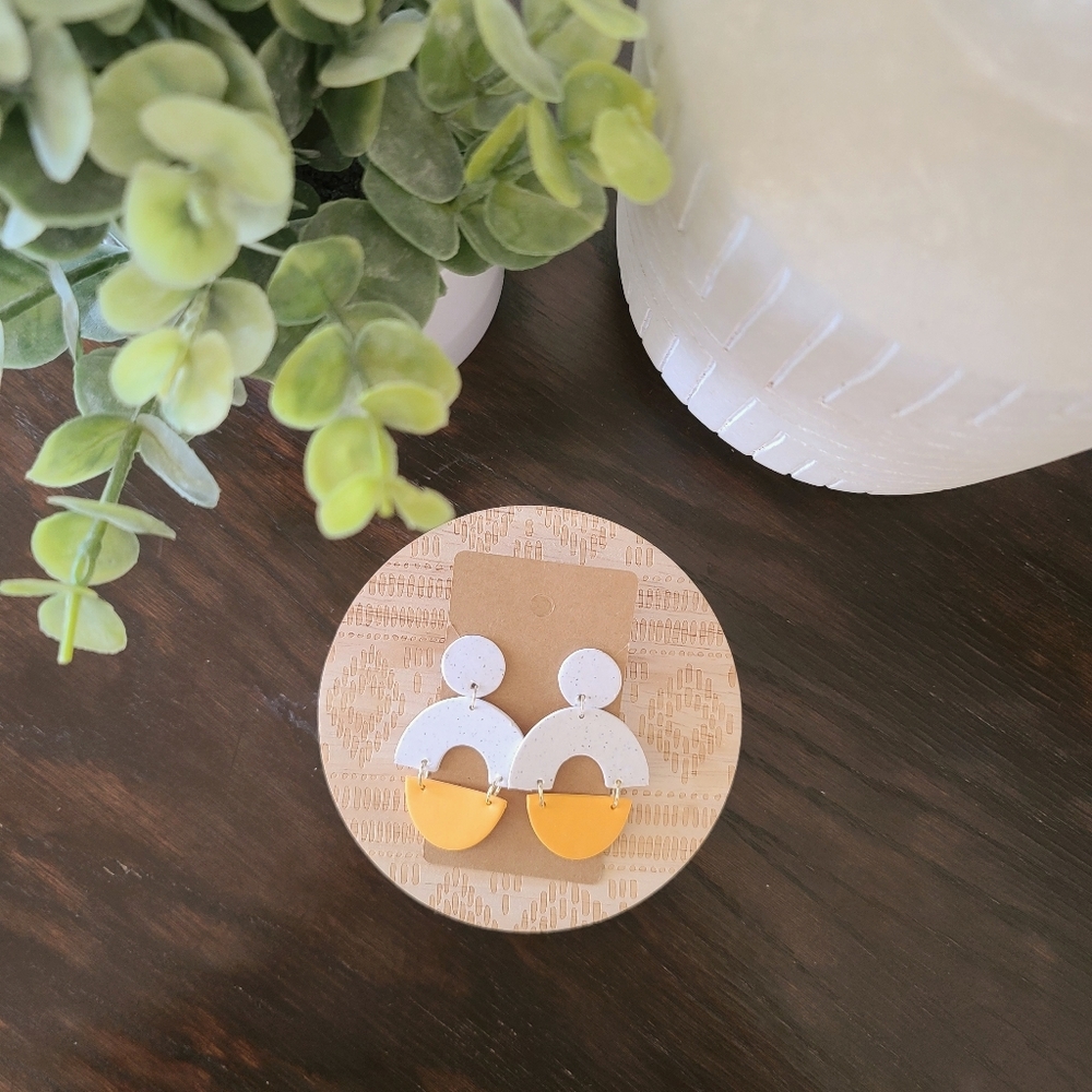 Handmade clay earrings